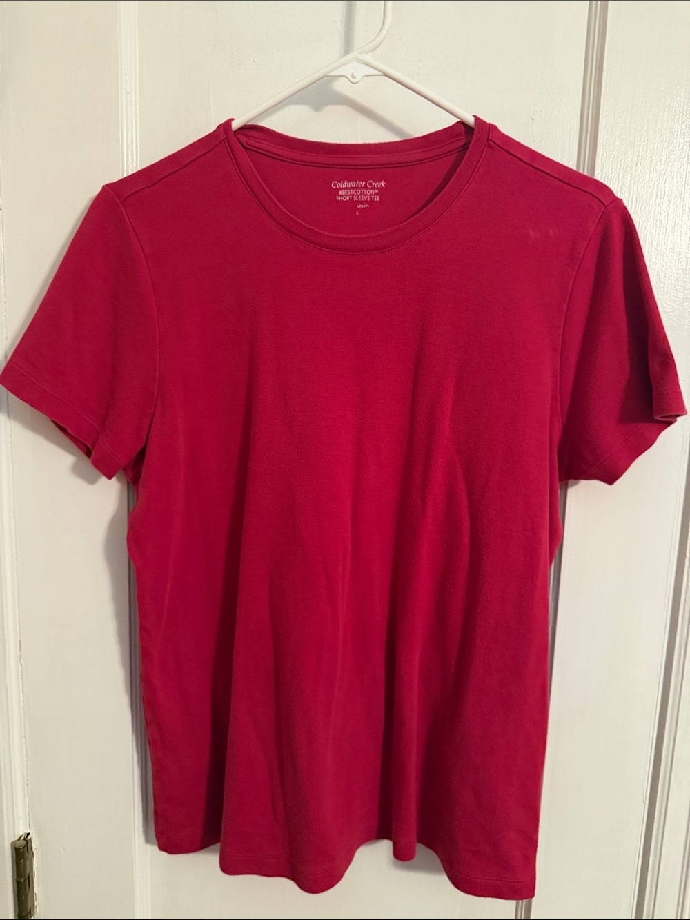 Coldwater Creek #Best Cotton Women’s Watermelon Pink Crewneck T-Shirt. Size L